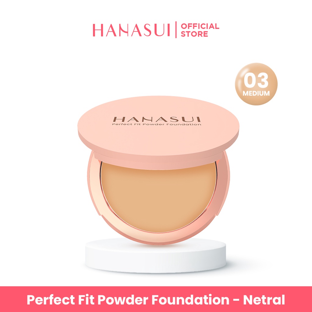 Hanasui Perfect Fit Powder Foundation 12.5gr (Compact) - 03 Medium