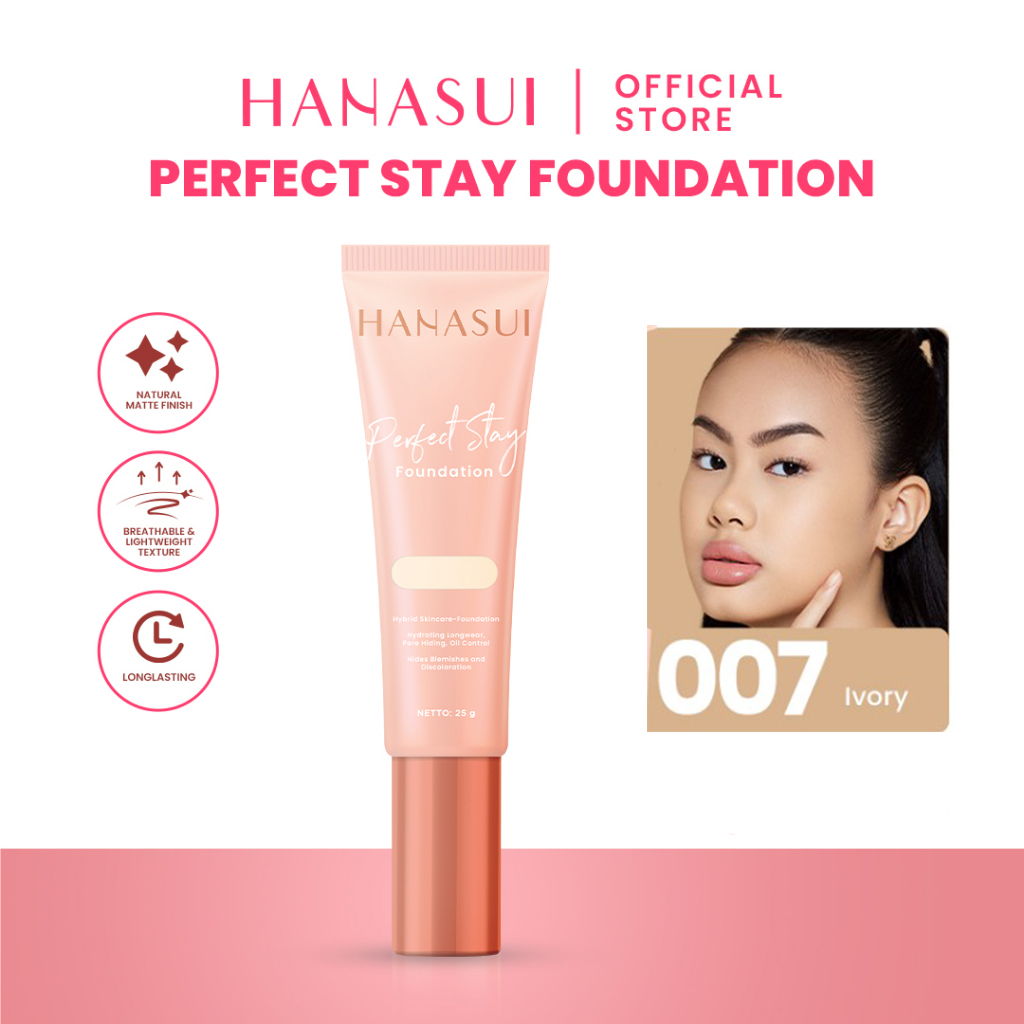 Hanasui Perfect Stay Foundation 25gr - 07 Ivory