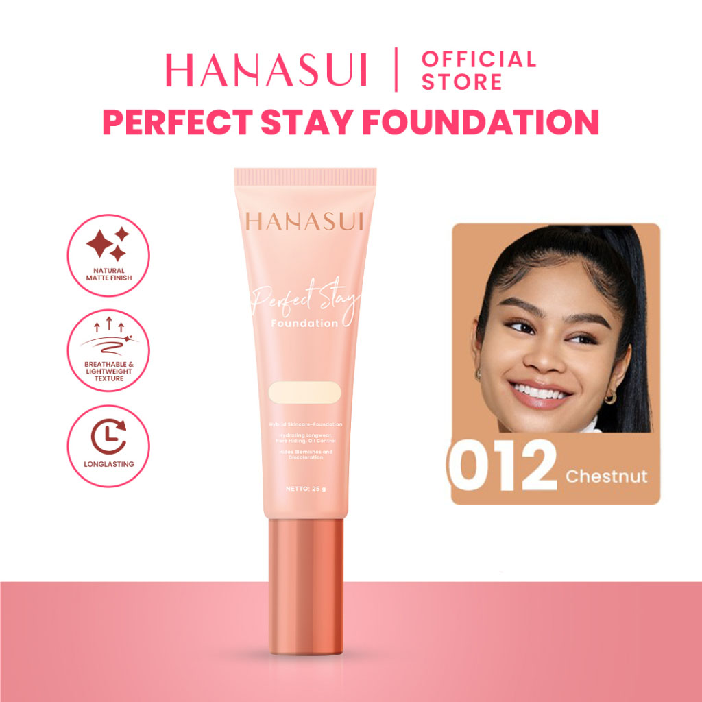 Hanasui Perfect Stay Foundation 25gr - 12 Chestnut