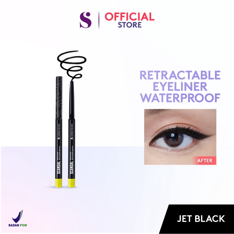 Somethinc Scandal Waterproof Retractable Liner - Jet Black