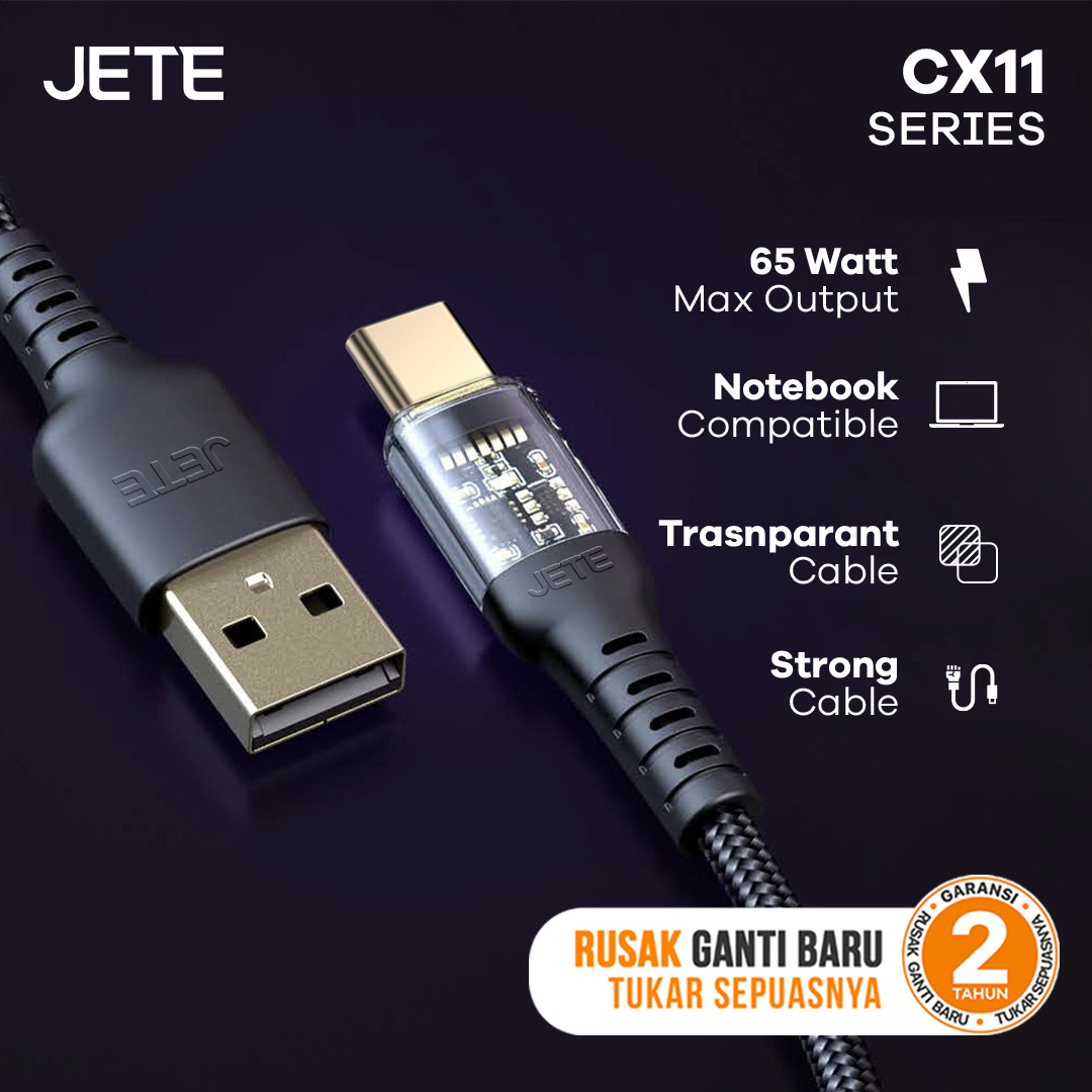 JETE Kabel Power Delivery CX11 - Type-C to Type-C 3A