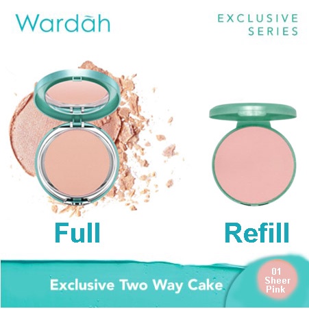 Wardah Exclusive Two Way Cake SPF 15 (REFILL) - 01 Sheer Pink 12g