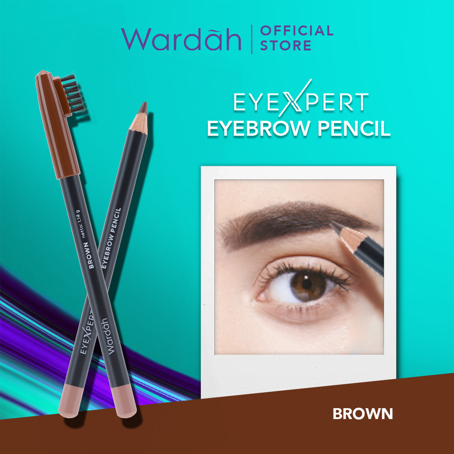 Wardah EyeXpert Eyebrow Pencil 1.14gr - Brown (Pensil Alis)
