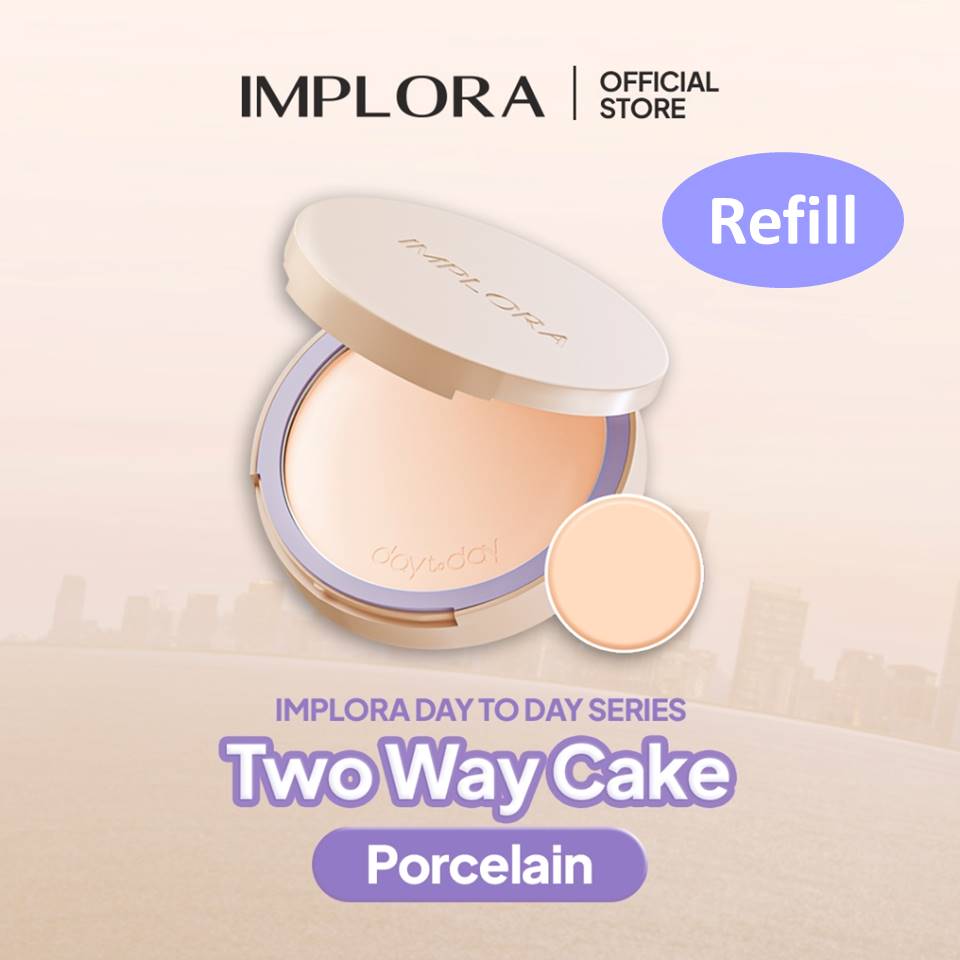 Implora Day to Day Series Two Way Cake REFILL - 01 Porcelain