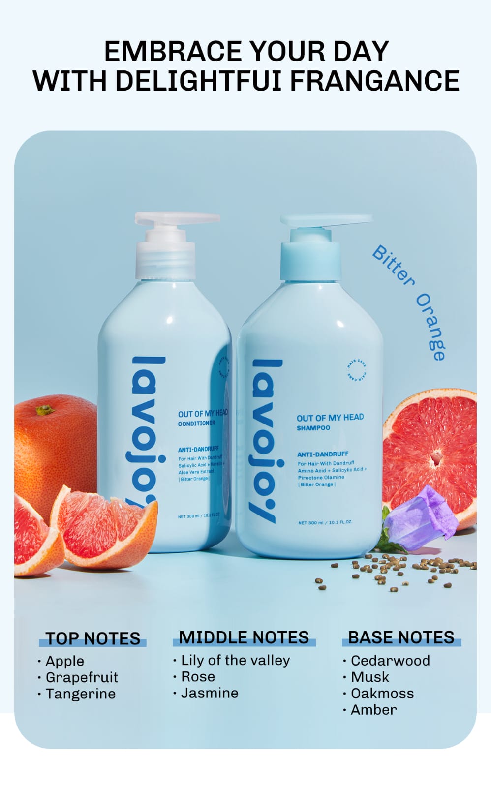 Lavojoy Out Of My Head Conditioner 300ml - Anti Dandruff (Bitter Orange)