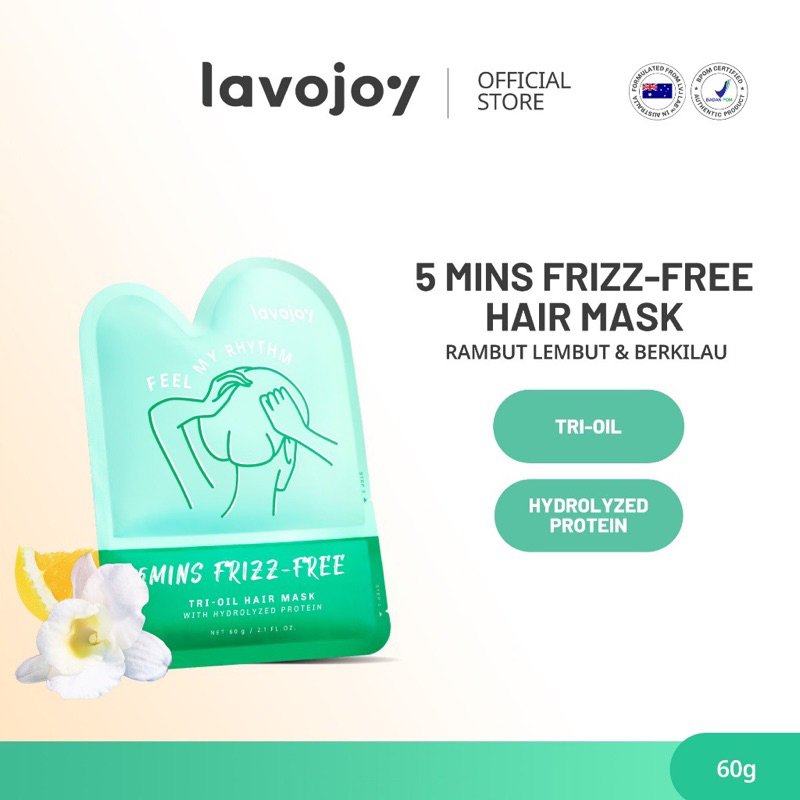 Lavojoy 5 Mins Frizz-Free Tri-Oil Hair Mask 60gr
