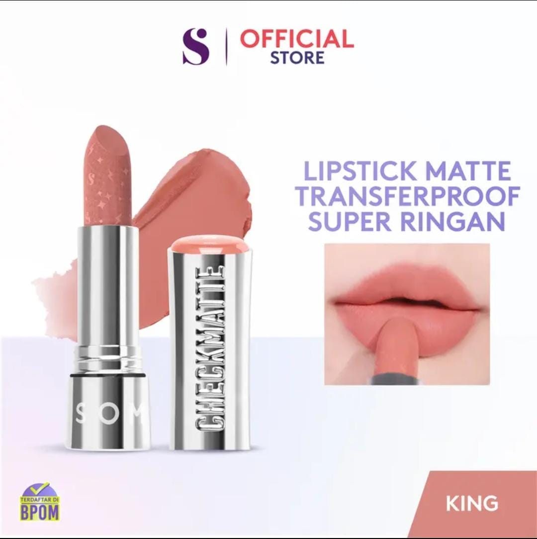 Somethinc Checkmatte Transferproof Lipstick 3.8gr - 18 King
