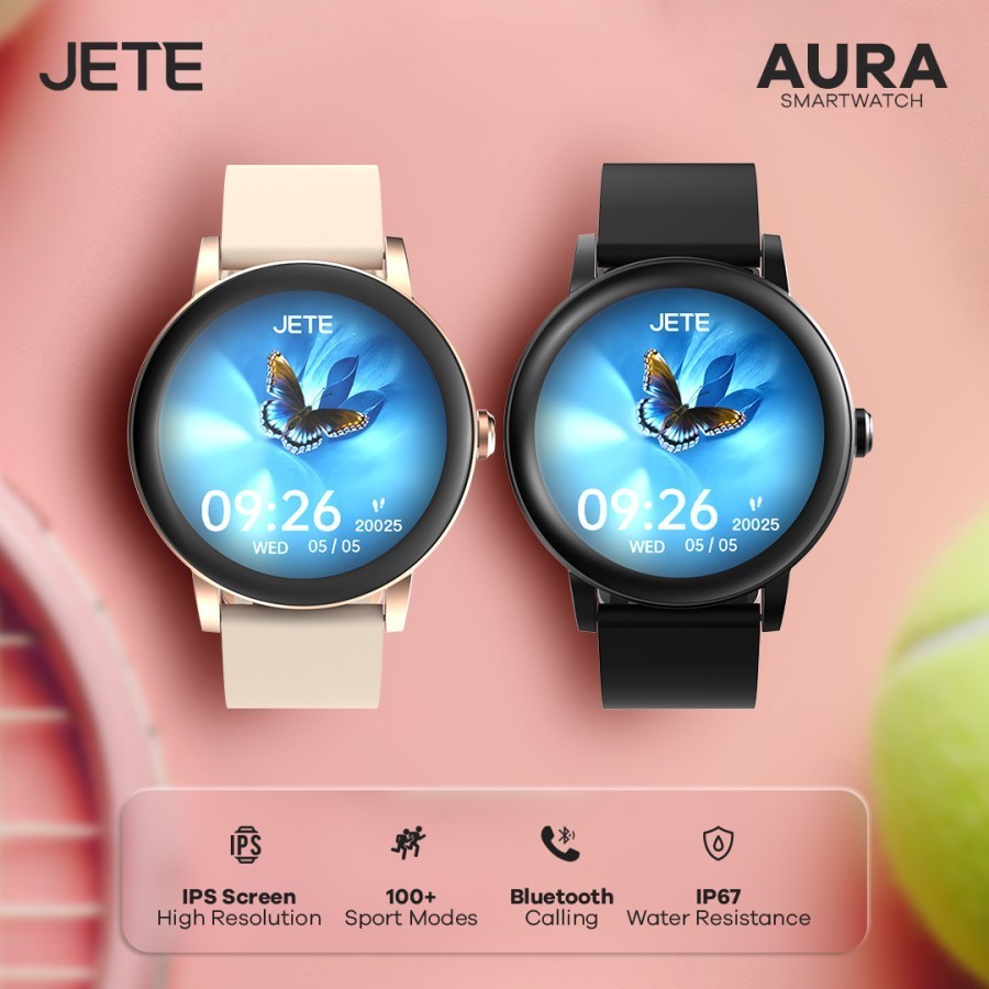 JETE Smartwatch - Aura Series Black 1.3 inch