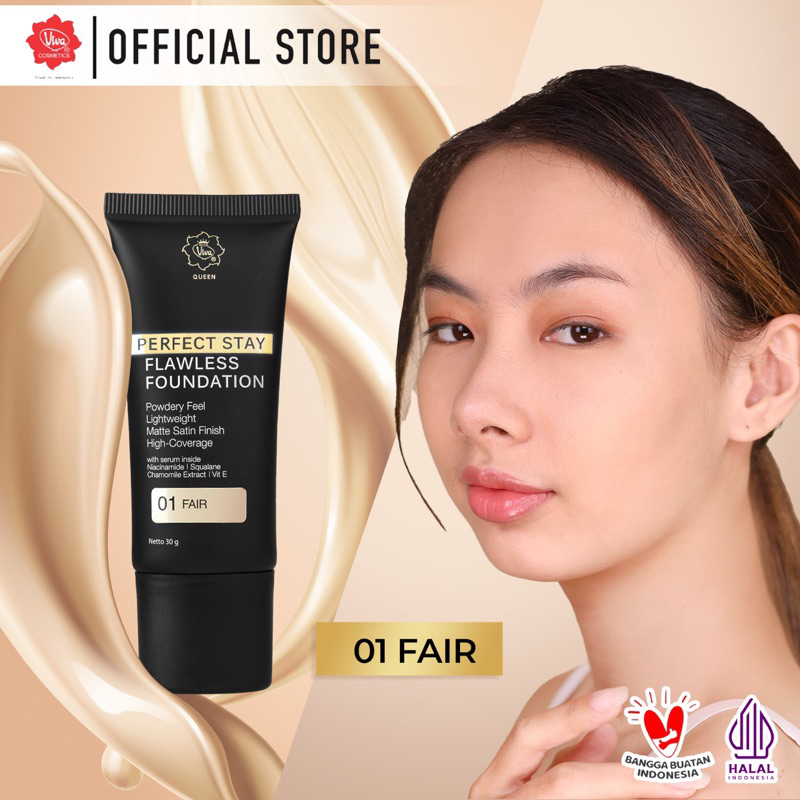 Viva Queen Perfect Stay Flawless Foundation 30gr - 01 Fair