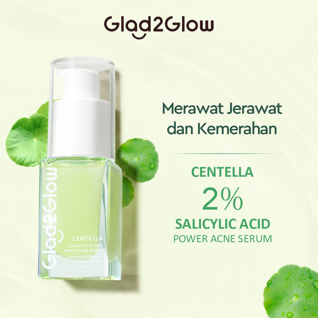 Glad 2 Glow Serum - Centella 2% Salicylic Acid Acne 17ml