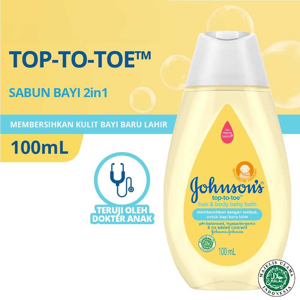 Johnsons Baby Hair & Body Baby Bath - Top To Toe 100ml