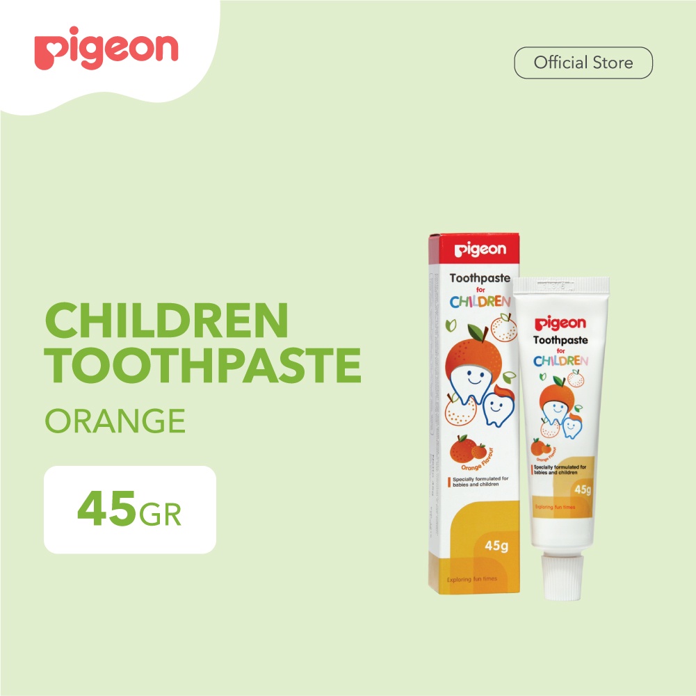 Pigeon Baby Toothpaste 45gr - Orange (Pasta Gigi Anak-Anak)