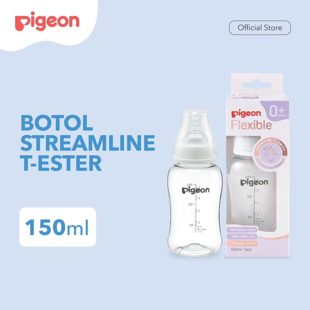 Pigeon Baby Bottle - T-Ester Streamline W/S Type Silicone Nipple 150ml (Umur 0+ Bulan)