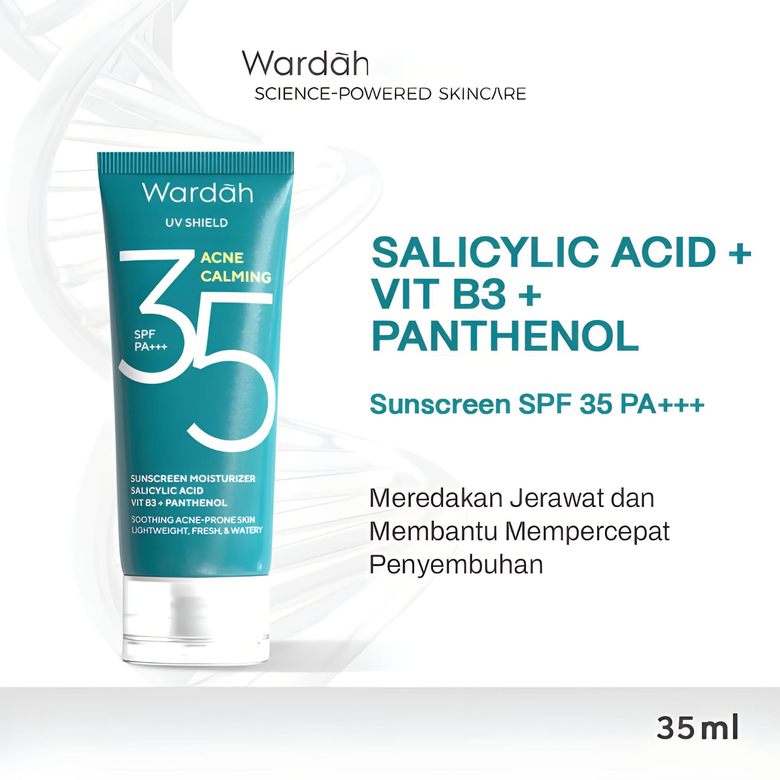Wardah UV Shield Acne Calming Sunscreen Moisturizer SPF35 PA+++ 35ml