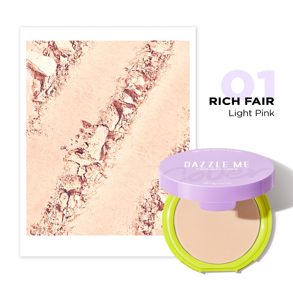 DAZZLE Me Better Than Filter Two Way Cake 9gr- C01 Rich Fair