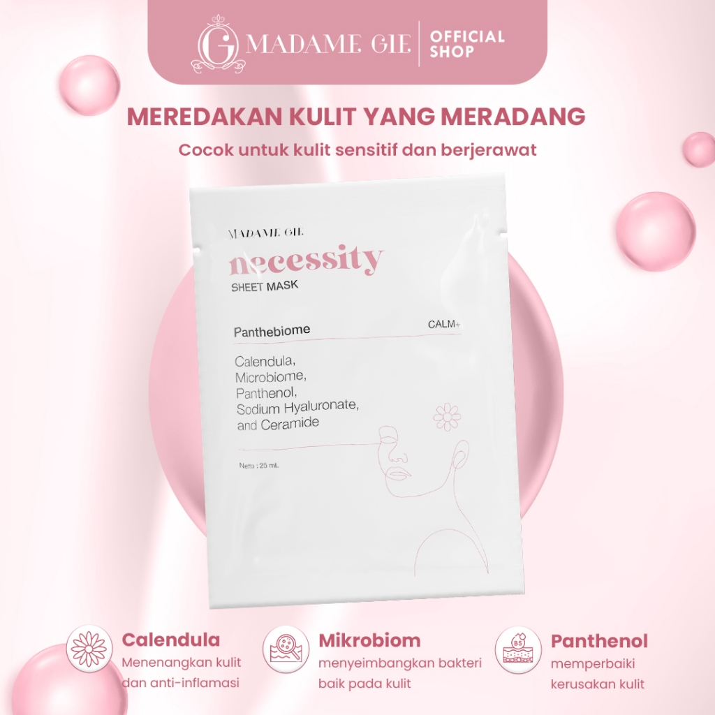 Madame Gie Necessity Sheet Mask 25ml - Panthebiome (Calm)