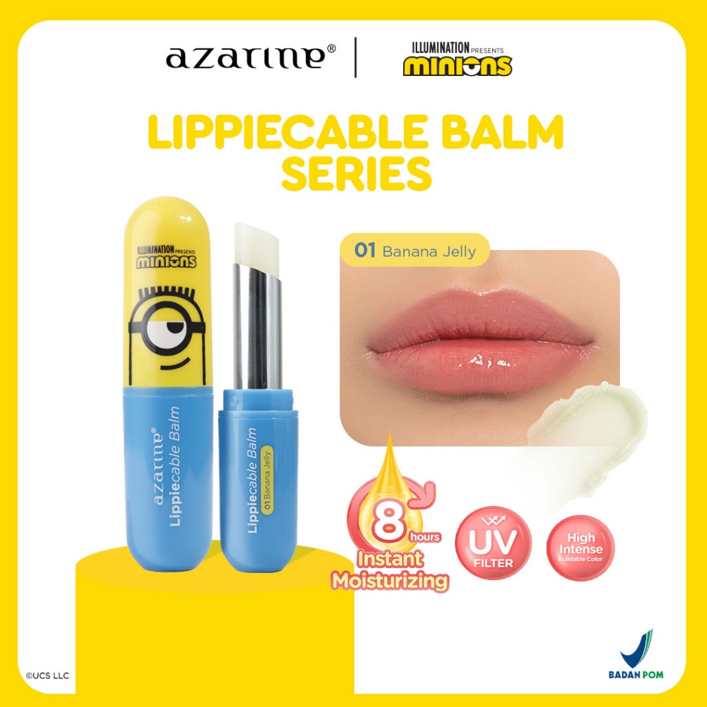Azarine x Minions Lippiecable Balm 3.5gr - 01 Banana Jelly