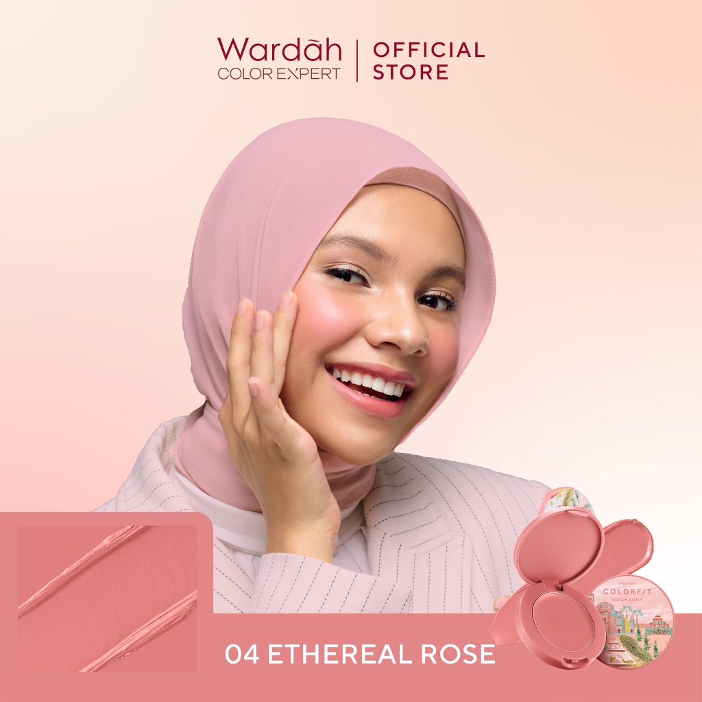 Wardah Colorfit Cream Blush 3gr - 04 Ethereal Rose