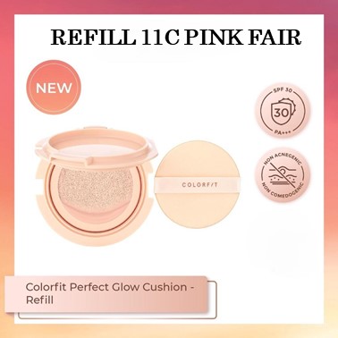 Wardah Colorfit Perfect Glow Cushion REFILL 15gr - 11C Pink Fair