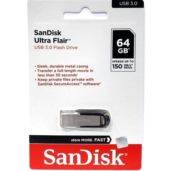 Sandisk Flashdisk Ultra Flair - 64GB USB 3.0 CZ73