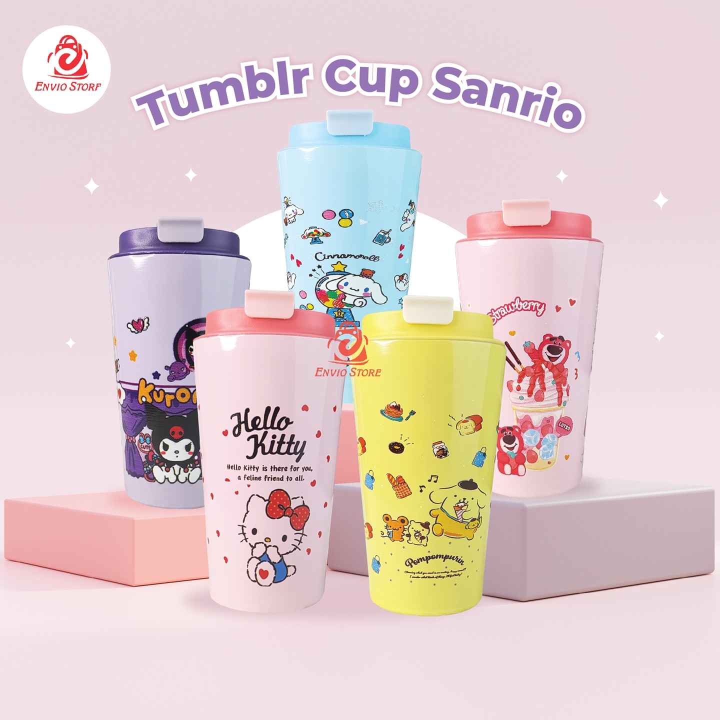 Tumblr Termos Karakter Sanrio 500ml (SD-1239) - Termos Botol Air Minum
