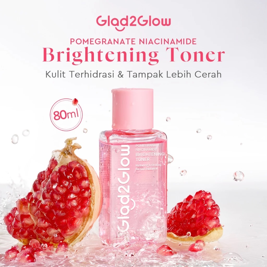 Glad 2 Glow Toner - Pomegranate Niacinamide Brightening 80ml