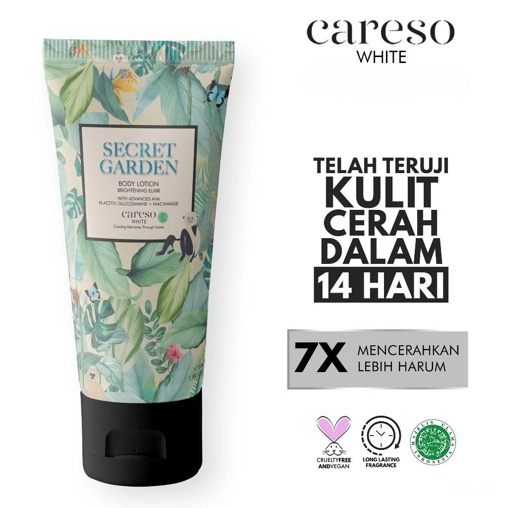 Careso Body Lotion Brightening Elixir 50ml (Tube) - Secret Garden