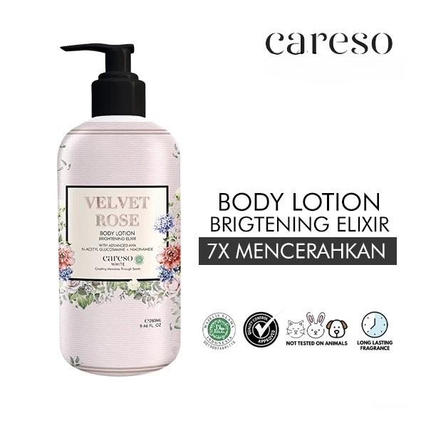 Careso Body Lotion Brightening Elixir 300ml (Pump) - Velvet Rose