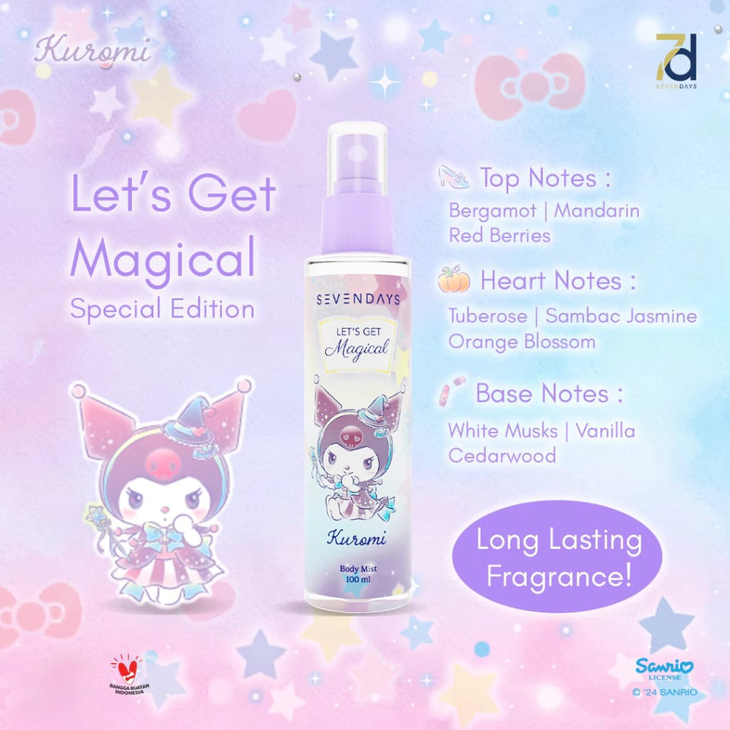 Sevendays Body Mist 100ml - Kuromi (Let's Get Magical)