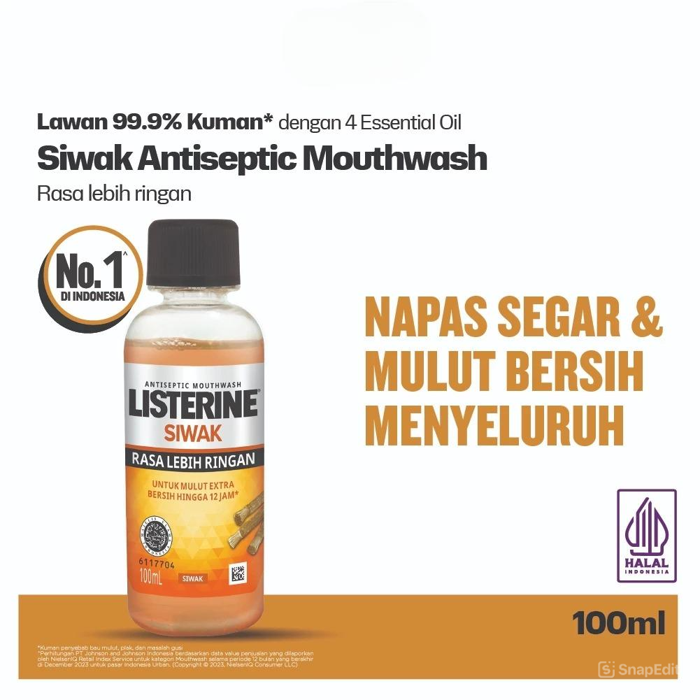 Listerine Antiseptic Mouthwash - Siwak 100ml