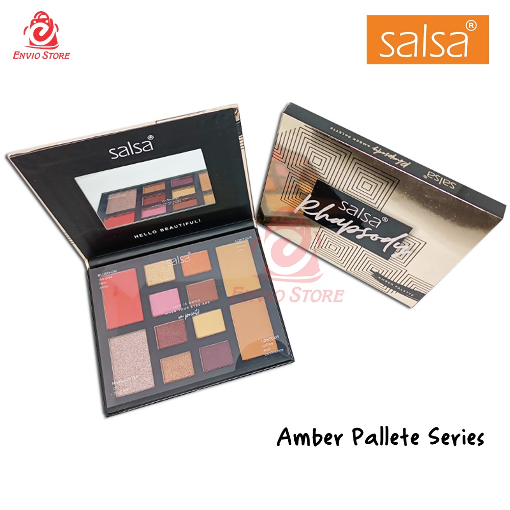 SALSA Rhapsody Pallette AMBER (Eyeshadow, Contour, Blush On, Highlighter)