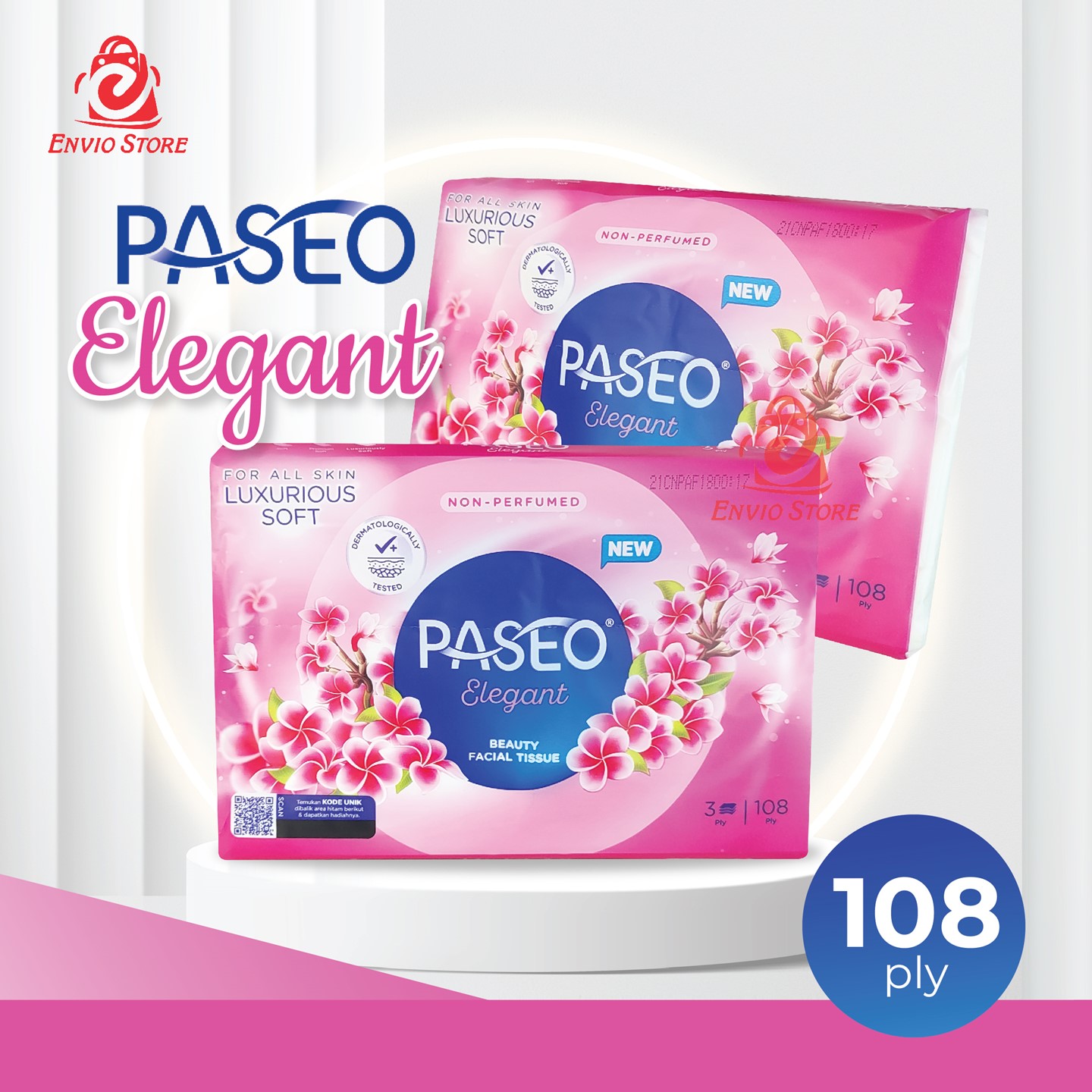 Tissue Paseo Elegant Facial Travel Pack 108ply