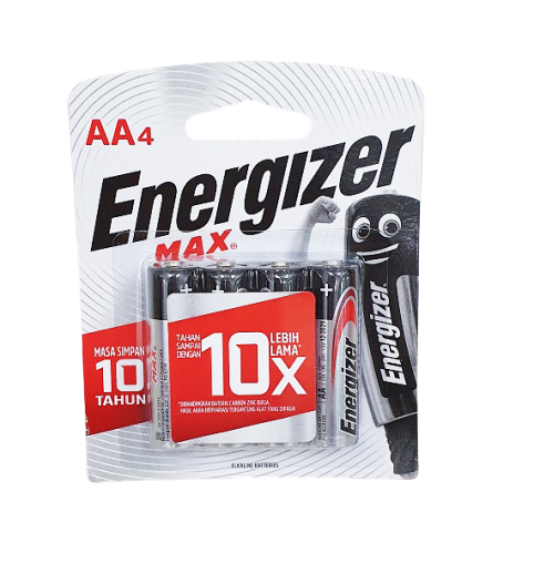  (Isi 4) Energizer Max Baterai AA / A2 1,5V