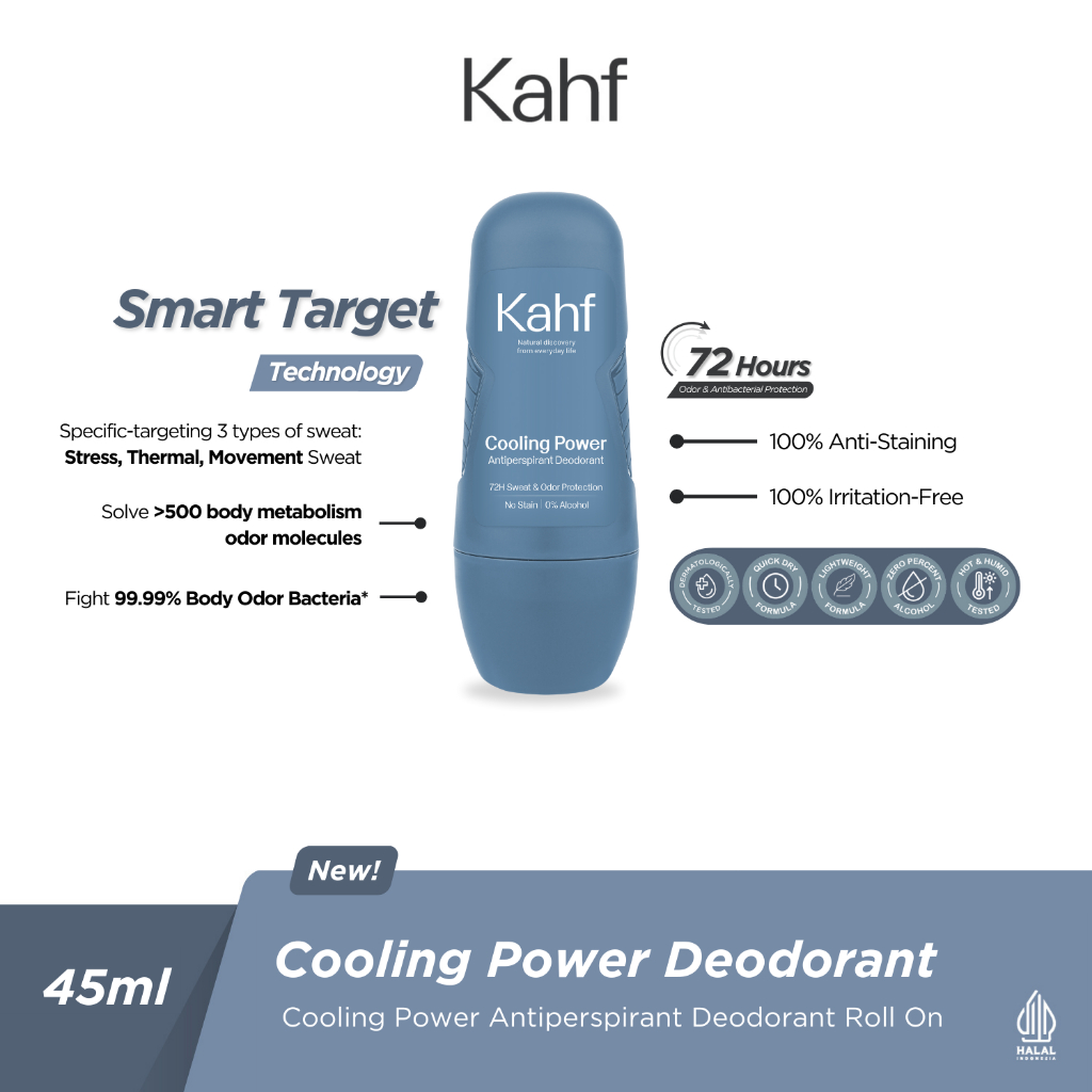 Kahf Antiperspirant Deodorant Roll On 45ml - Cooling Power